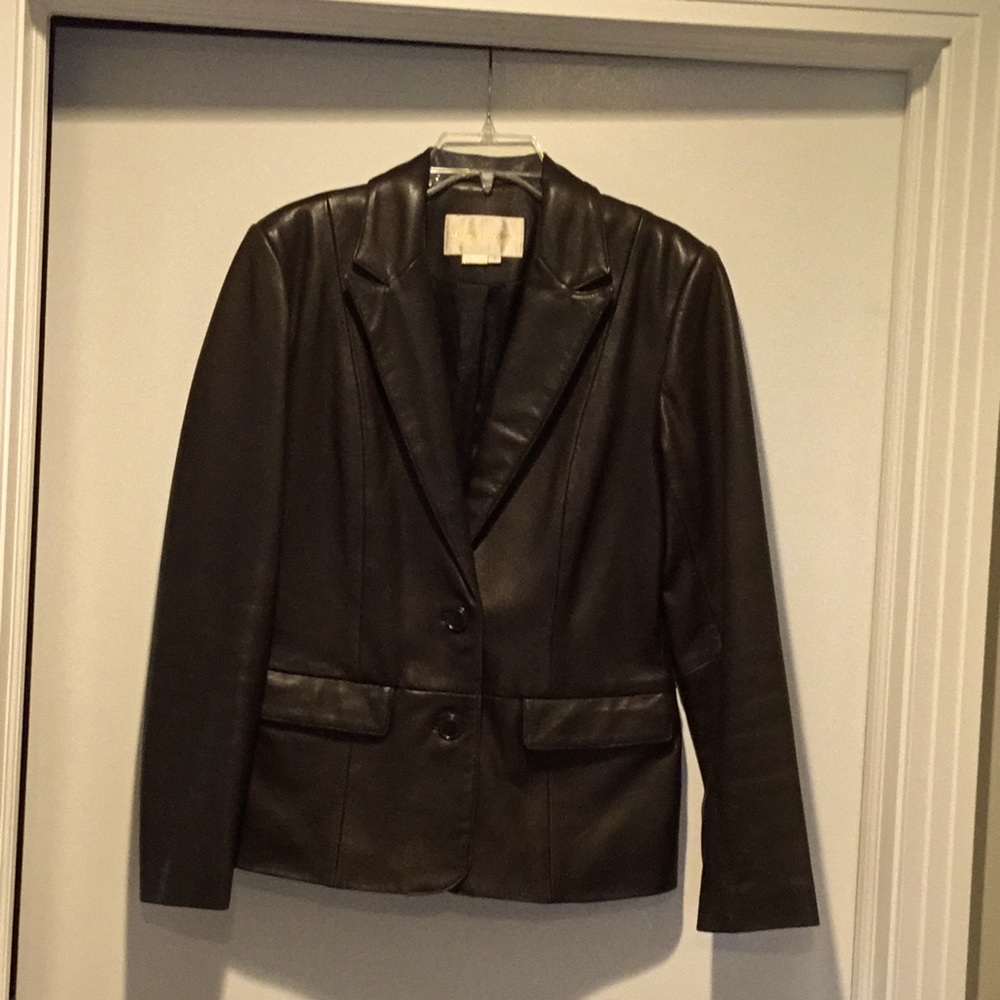 Leather Jacket, Rich, dark chocolate brown, blazer styled. Excellent condition.
